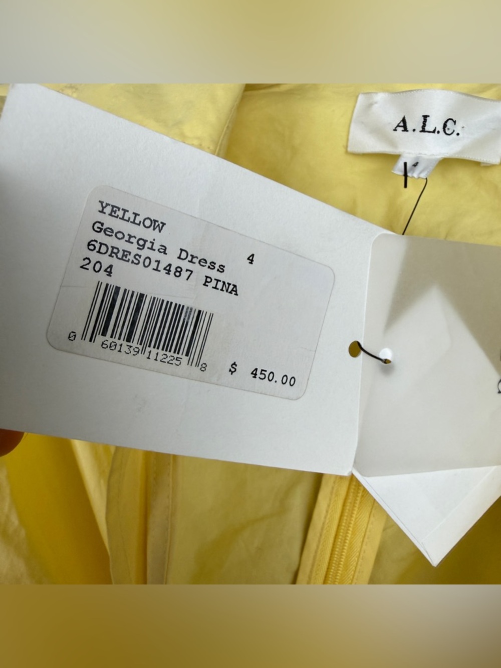A.L.C. Georgia Yellow Button Twist Shirt Cutout Dress - Picture 6 of 8